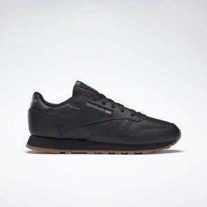 Reebok Classic Leather Turnschuhe Damen - Schwarz - DE 873-FCD